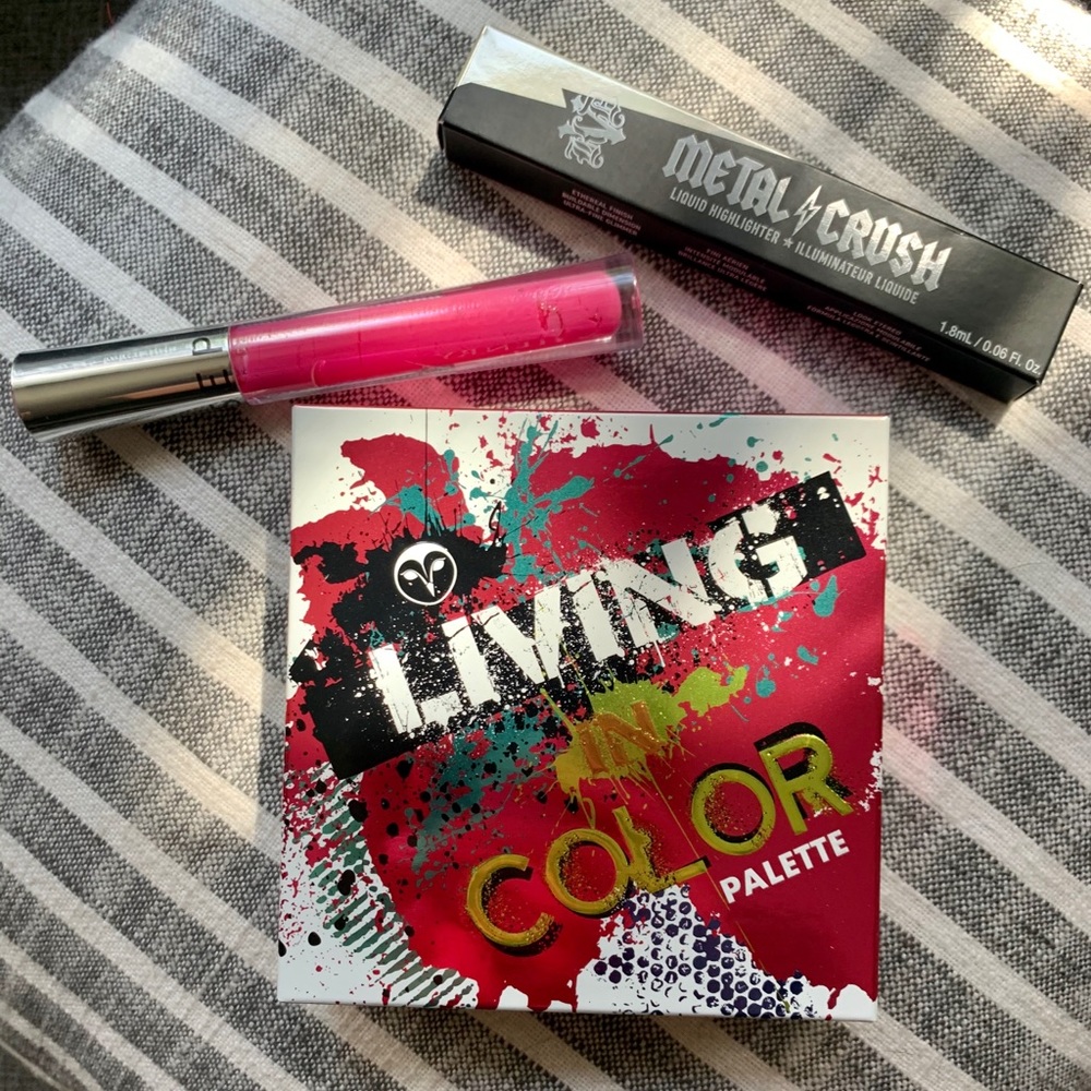Living in Color palette & KVD liquid highlighter